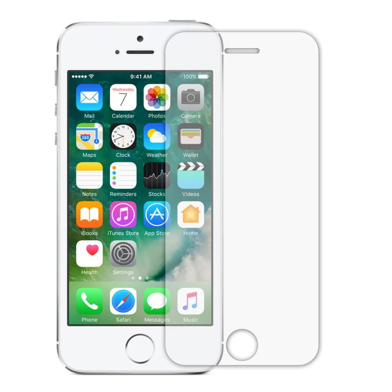 گلس شیشه ای ساده شفاف  iphone 5-5s- SE