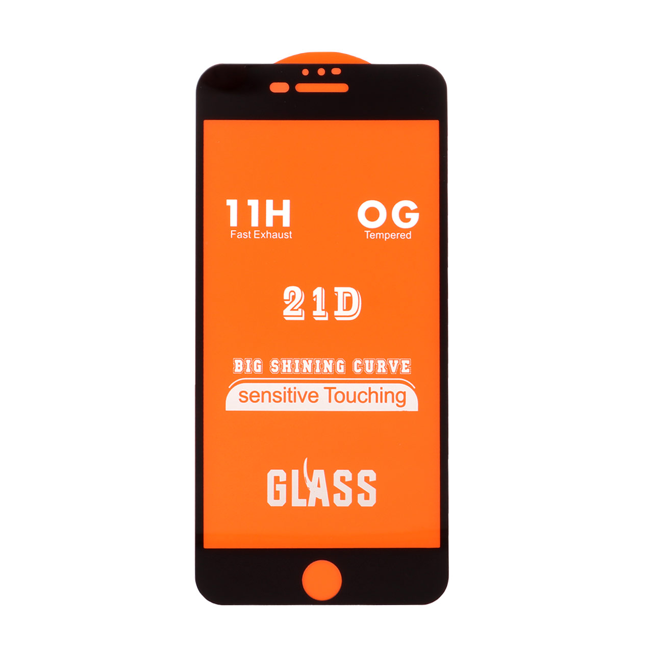 گلس شیشه ای تمام صفحه ساده iphone 7plus-8plus