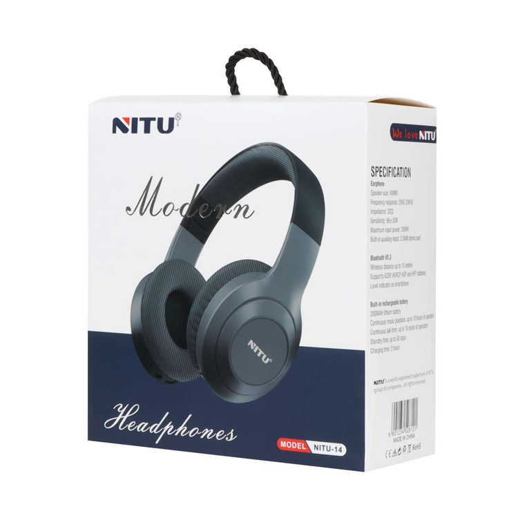 هدفون بلوتوثی NITU -U14 آبی
