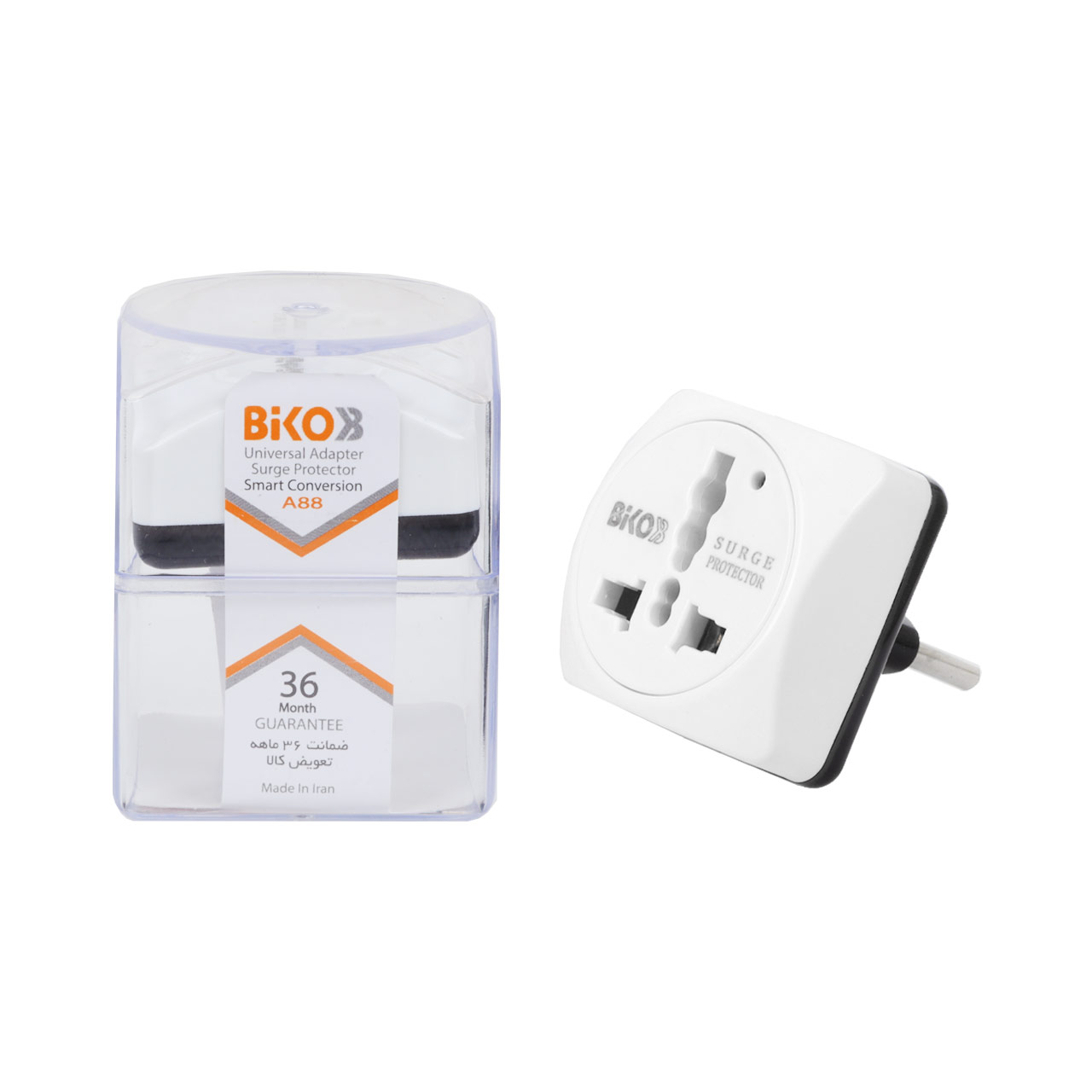 تبدیل و محافظ برق 3 به 2 BIKO مدل A88