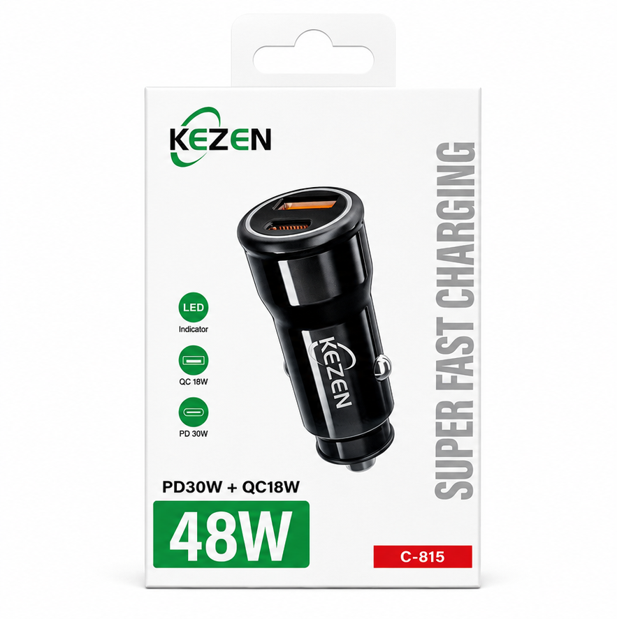 شارژر فندکی 48w کیزن مدل C-815