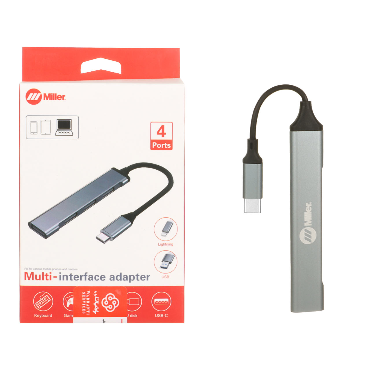 هاب USB3.0 تایپ سی Miller مدل MHU-930
