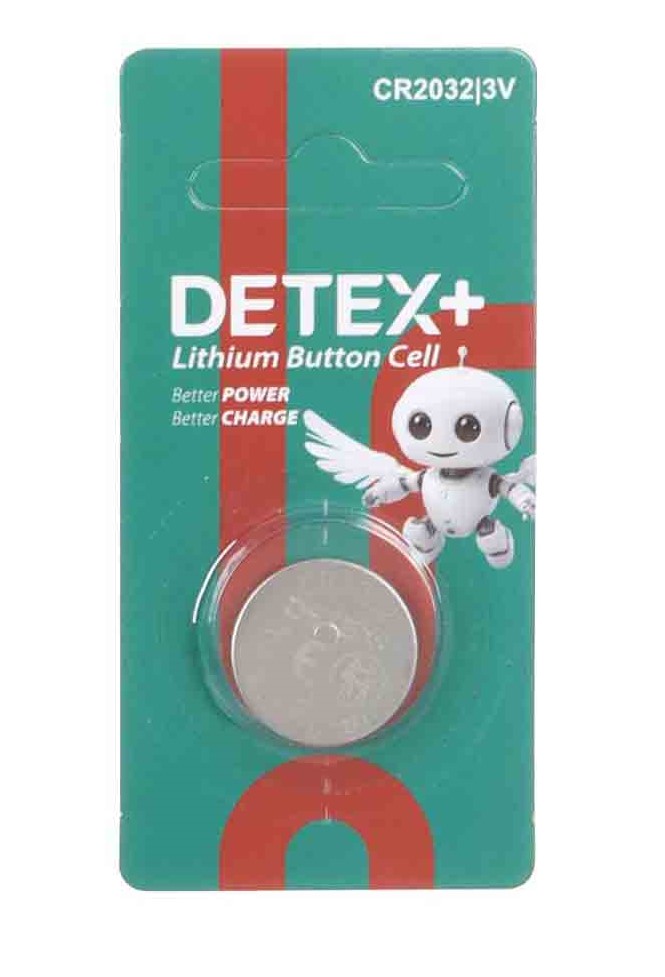 باتری سکه ای  DETEX+ CR2032 3v