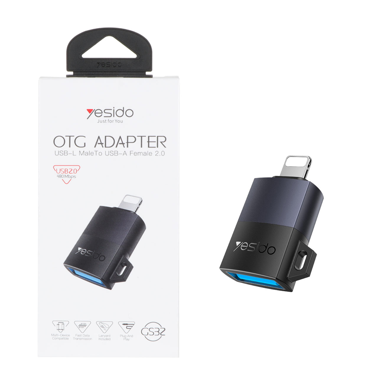 OTG آیفن Lightning یسیدو مدل GS32