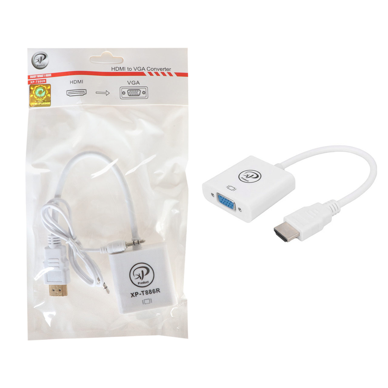 مبدل تصویر VGA به HDMI مدل XP-T886R